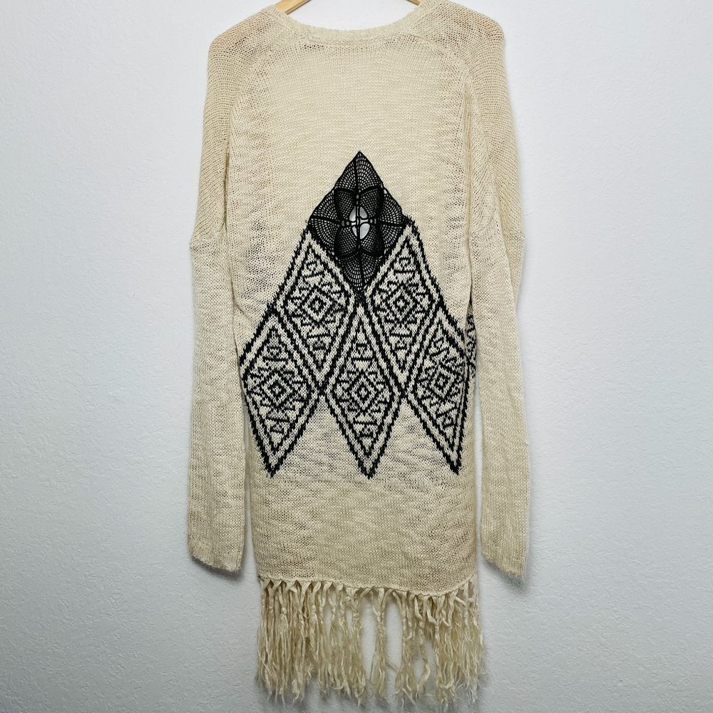 Crochet Open Cardigan Fringe